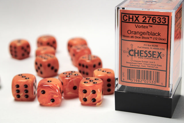 Chessex: D6 Vortex Dice set - 16MM - for just $11.98! 