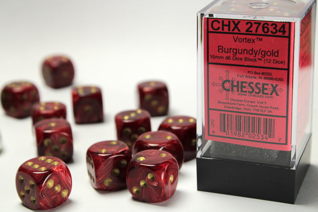 Chessex: D6 Vortex Dice set - 16MM - for just $11.98! 