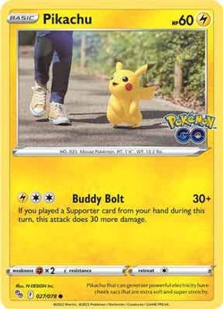 Pikachu 027/078 - Pokemon GO - for just $0.20! 
