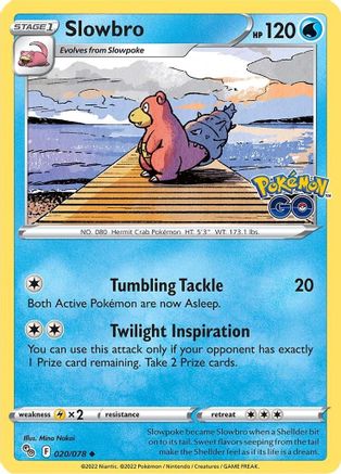 Slowbro 020/078 - Pokemon GO Reverse Holofoil - for just $0.05! 
