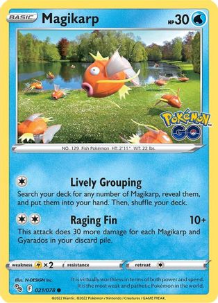 Magikarp 021/078 - Pokemon GO Reverse Holofoil - for just $0.18! 