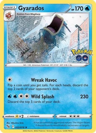 Gyarados 022/078 - Pokemon GO Reverse Holofoil - for just $0.25! 