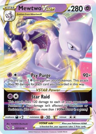 Mewtwo VSTAR 031/078 - Pokemon GO Holofoil - for just $3.49! 