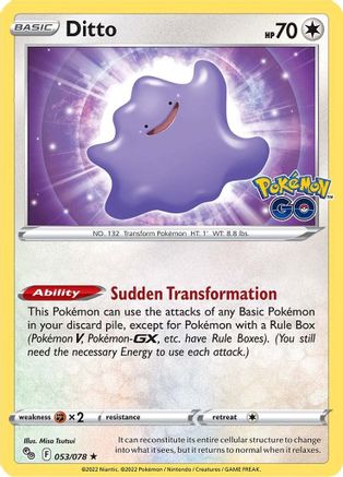 Ditto 053/078 - Pokemon GO Holofoil - for just $1.58! 