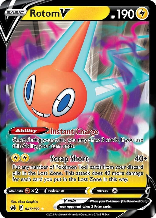 Rotom V (045/159) [Sword & Shield: Crown Zenith] - for just $0.35! 