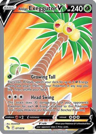 Alolan Exeggutor V (Full Art) 071/078 - Pokemon GO Holofoil - for just $1.08! 