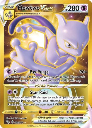 Mewtwo VSTAR  (Secret) 086/078 - Pokemon GO Holofoil - for just $13.33! 