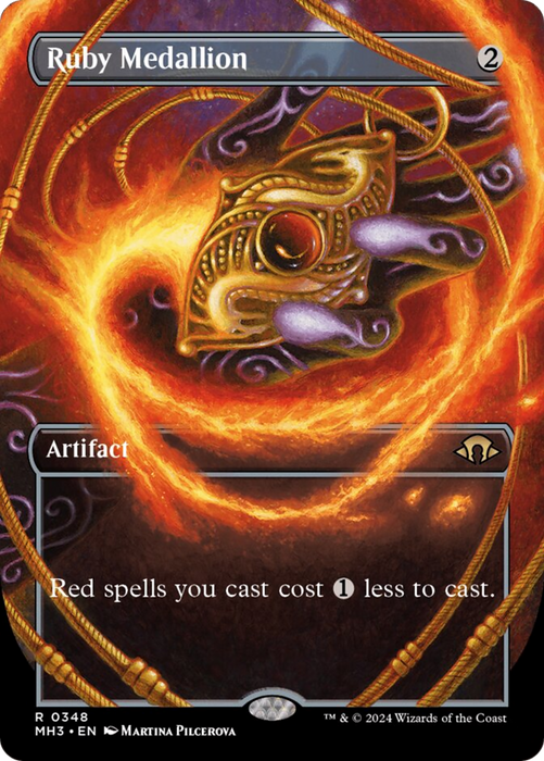 Ruby Medallion (Borderless) [Modern Horizons 3] - Just $2.50! Shop now at Retro Gaming of Denver