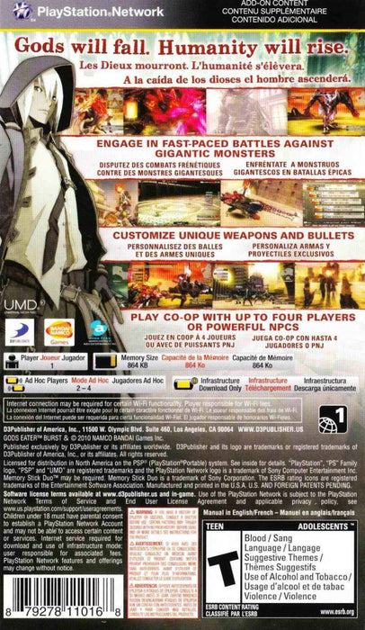 Gods Eater: Burst – PlayStation Portable (PSP) - for just $15.99! 