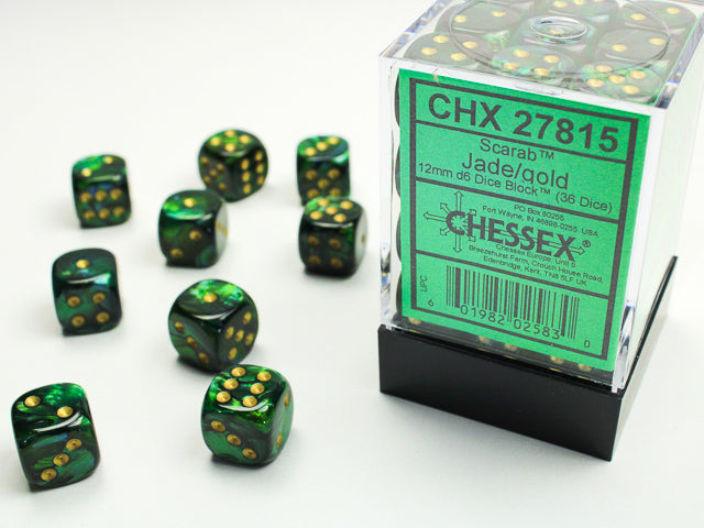 Chessex: D6 Scarab™ Dice sets - 12mm - for just $14.99! 