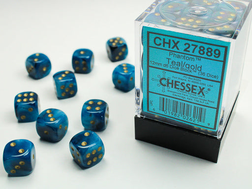 Chessex: D6 Phantom™ Dice sets - 12mm - for just $14.99! 
