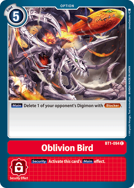 Oblivion Bird [BT1-094] [Release Special Booster Ver.1.0] - Just $0.09! Shop now at Retro Gaming of Denver