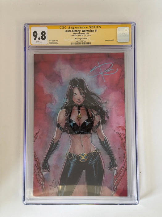 [Signed by Sabine Rich] Laura Kinney: Wolverine #1 CGC 9.8 Yellow Label Sabine Rich Exclusive Virgin Var - for just $150! 