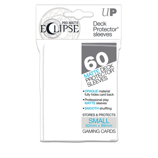 Ultra PRO: Small 60ct Sleeves - Eclipse PRO-Matte (White) - for just $0! 