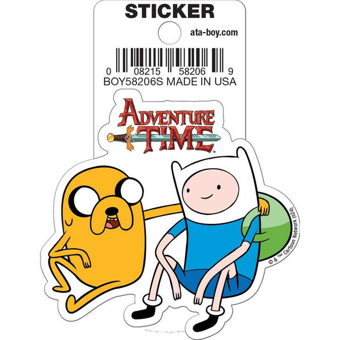 Adventure Time: Finn & Jake Sitting Die Cut Vinyl Sticker - 3" - for just $3! 