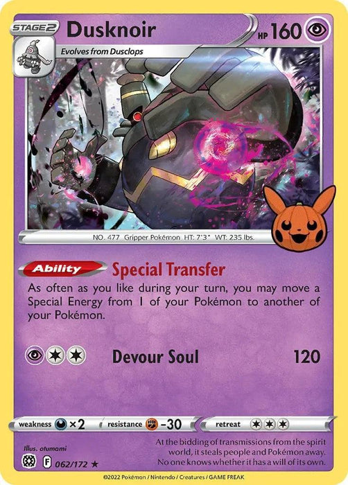 Dusknoir (062/172) [Trick or Trade] - for just $0.10! 