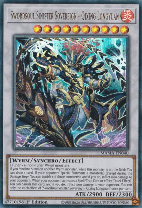 Swordsoul Sinister Sovereign - Qixing Longyuan [MAMA-EN040] Ultra Rare - for just $0.10! 