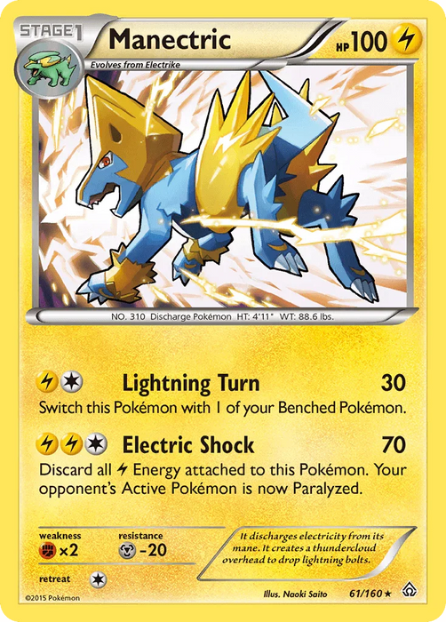 Manectric (61/160) [XY: Primal Clash] - for just $0.35! 