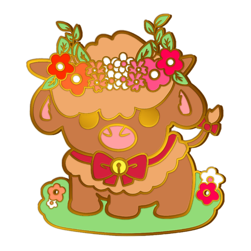 Pride Cow: Lesbian Rainbow LGBTQIA+ Enamel Pin - for just $12! 