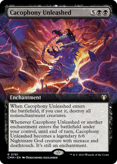 Cacophony Unleashed (Extended Art) [Commander Masters] - Just $0.20! Shop now at Retro Gaming of Denver