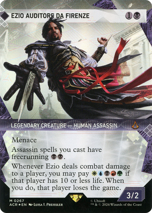Ezio Auditore da Firenze (ACR-267) - Assassin's Creed: (Showcase) (Borderless) Foil - for just $15.30! 