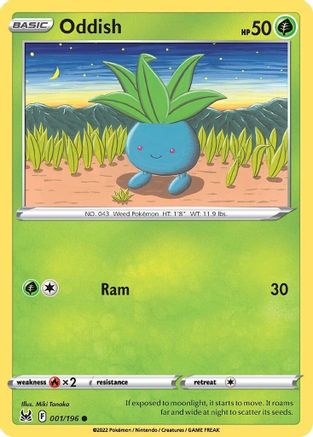 Oddish 001/196 - SWSH11 Lost Origin - for just $0.05! 