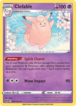 Clefable 063/196 - SWSH11 Lost Origin - for just $0.10! 