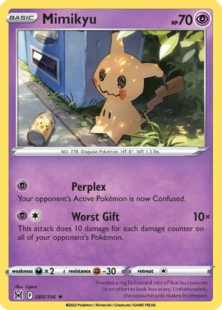 Mimikyu 080/196 - SWSH11 Lost Origin - for just $0.15! 