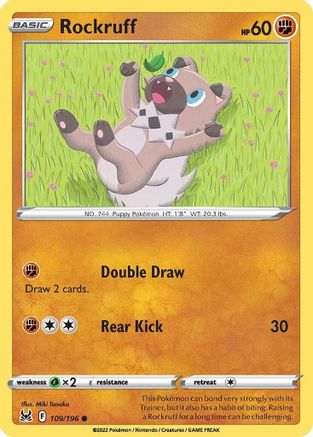Rockruff 109/196 - SWSH11 Lost Origin - for just $0.05! 
