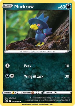 Murkrow 114/196 - SWSH11 Lost Origin - for just $0.05! 