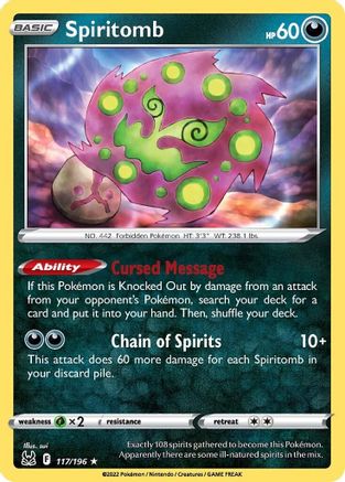 Spiritomb 117/196 - SWSH11 Lost Origin - for just $0.06! 
