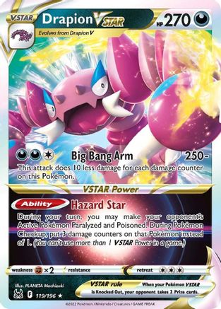 Drapion VSTAR 119/196 - SWSH11 Lost Origin Holofoil - for just $0.38! 