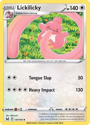 Lickilicky 139/196 - SWSH11 Lost Origin - for just $0.08! 
