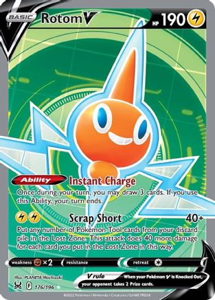 Rotom V (Full Art) 176/196 - SWSH11 Lost Origin Holofoil - for just $0.90! 
