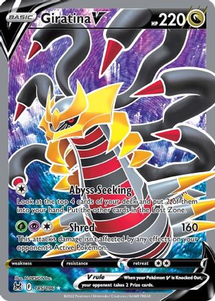 Giratina V (Full Art) 185/196 - SWSH11 Lost Origin Holofoil - for just $6.05! 