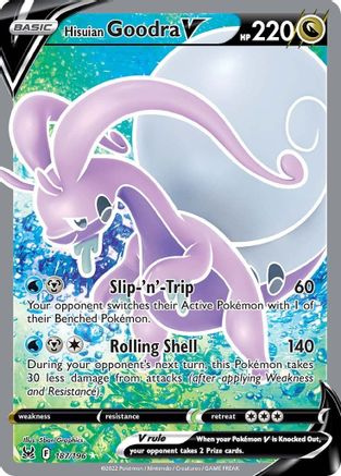 Hisuian Goodra V (Full Art) 187/196 - SWSH11 Lost Origin Holofoil - for just $1.23! 