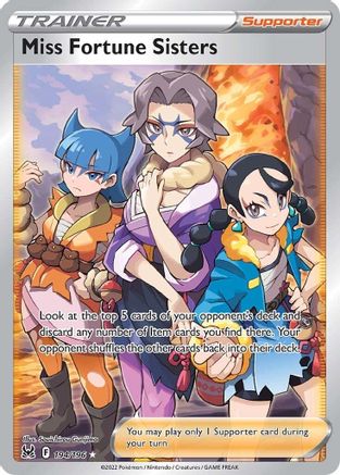 Miss Fortune Sisters (Full Art) 194/196 - SWSH11 Lost Origin Holofoil - for just $2.01! 