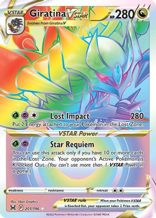 Giratina VSTAR  (Secret) 201/196 - SWSH11 Lost Origin Holofoil - for just $9.96! 