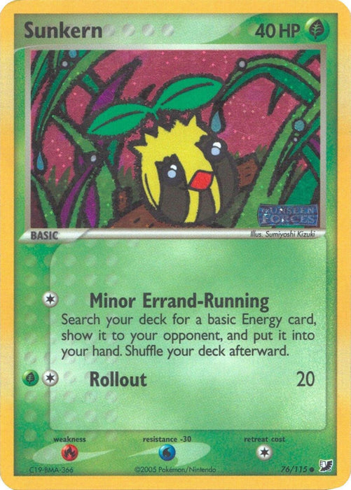 Sunkern (76/115) (Stamped) [EX: Unseen Forces] - for just $5.45! 