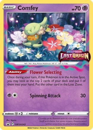 Comfey (Prerelease) SWSH242/307 - SWSH Sword & Shield Promo Cards Holofoil - for just $0.53! 