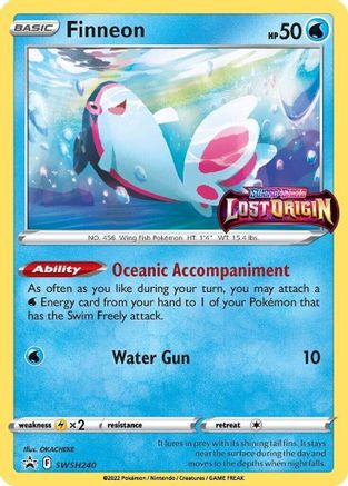 Finneon (Prerelease) SWSH240/307 - SWSH Sword & Shield Promo Cards Holofoil - for just $0.33! 