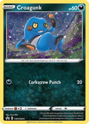Croagunk (Cosmos Holo) SWSH245/307 - SWSH Sword & Shield Promo Cards Holofoil - for just $0.25! 