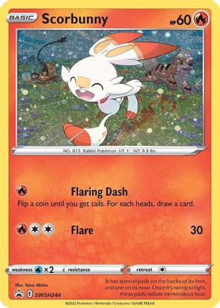 Scorbunny (Cosmos Holo) SWSH244/307 - SWSH Sword & Shield Promo Cards Holofoil - for just $0.27! 