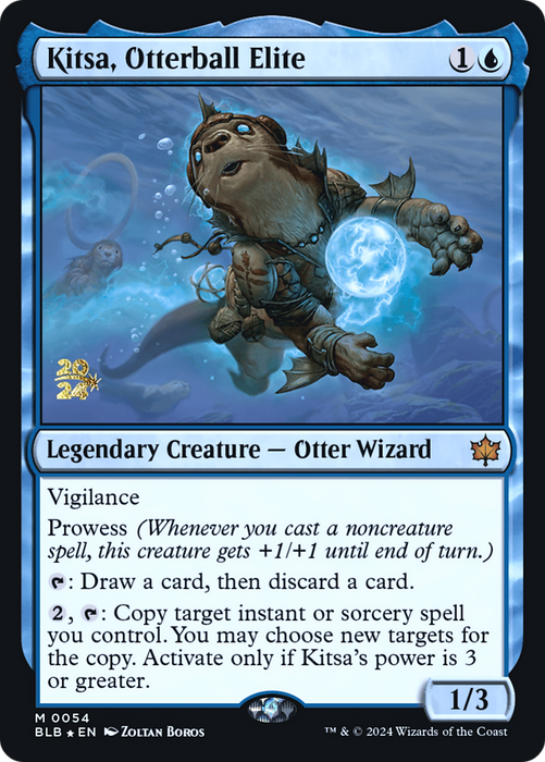 Kitsa, Otterball Elite (PRE-054) - Bloomburrow Promos Foil - for just $2.54! 