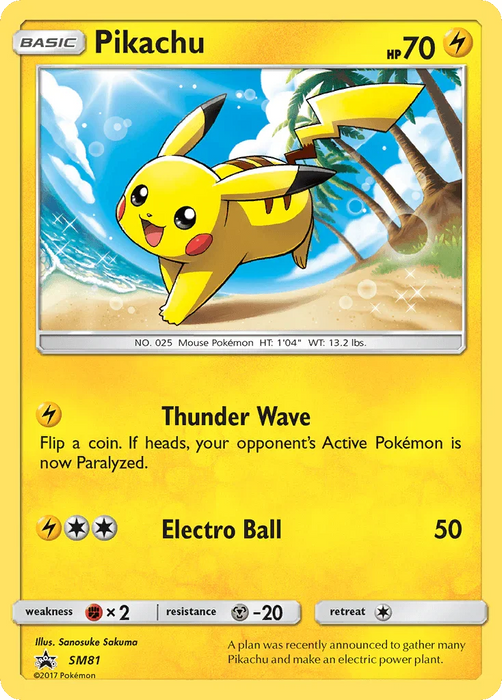 Pikachu (SM81) [Sun & Moon: Black Star Promos] - for just $7.40! 