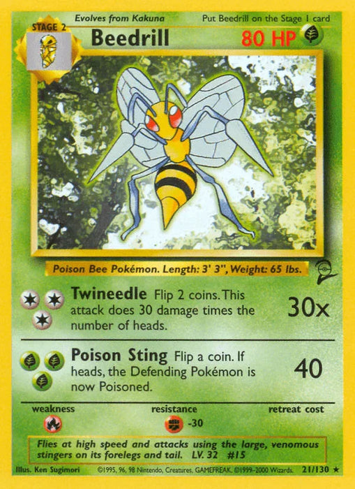 Beedrill (21/130) [Base Set 2] - for just $1.10! 