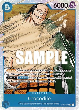 Crocodile (003) (ST03-003) - Starter Deck 3: The Seven Warlords of The Sea Foil - for just $0.20! 