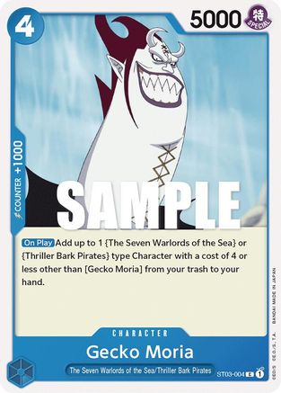 Gecko Moria (ST03-004) - Starter Deck 3: The Seven Warlords of The Sea - for just $0.08! 