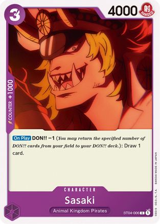 Sasaki (ST04-006) - Starter Deck 4: Animal Kingdom Pirates - for just $0.08! 