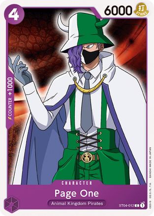 Page One (ST04-012) - Starter Deck 4: Animal Kingdom Pirates - for just $0.13! 